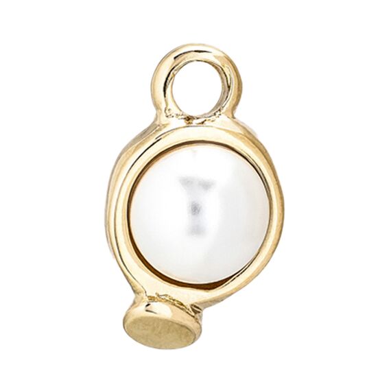 Золотая подвеска для пирсинга с жемчужиной Вот это да! UNOde50 WoW!, изображение 2