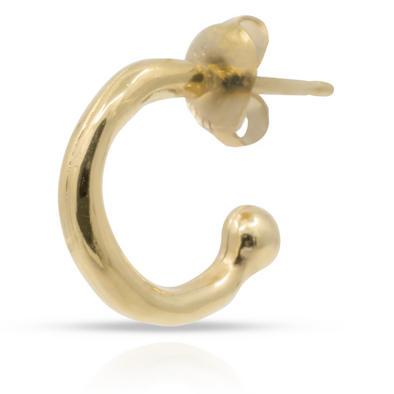 Золотая моносерьга-основа для пирсинга Обруч UNOde50 Hula Hoop, изображение 4