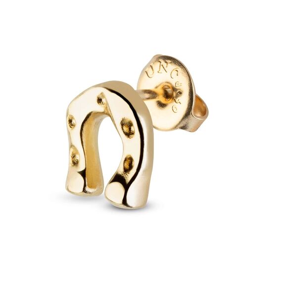 Золотая моносерьга для пирсинга Подкова UNOde50 My Ride, изображение 2