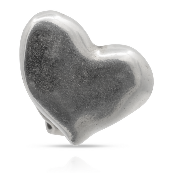 Серебряная моносерьга для пирсинга Мое сердце UNOde50 Full Hart, изображение 2