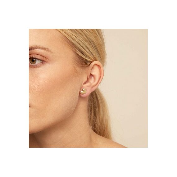 Золотая моносерьга для пирсинга Мое сердце UNOde50 Full Hart, изображение 3