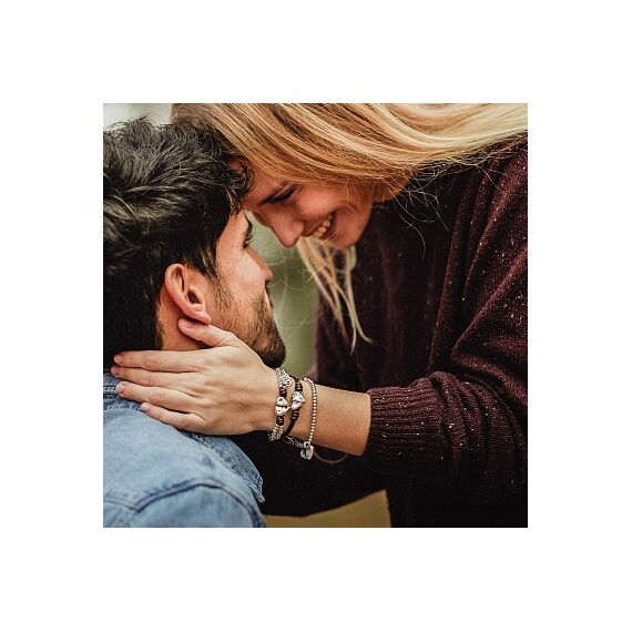 Кожаный браслет на руку с серебряным сердцем Купидон UNOde50 Cupid, изображение 2