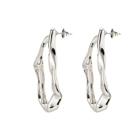 Серебряные серьги женские крупные Прилив UNOde50 Tide, изображение 2