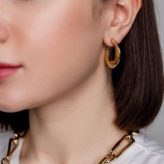 Золотые серьги женские Нимб UNOde50 Nimbo, изображение 5