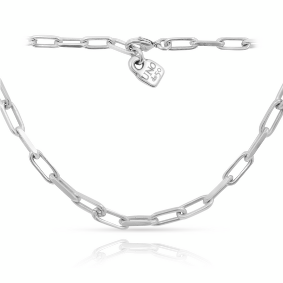 Серебряная цепь c якорным плетением Короткая No.9 UNOde50 Chain, изображение 4