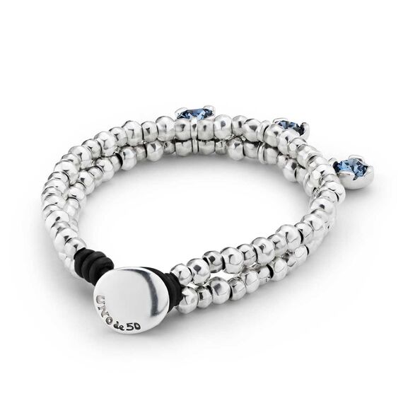 Серебряный браслет женский двойной с кристаллами Сваровски UNOde50 Sublime, изображение 3