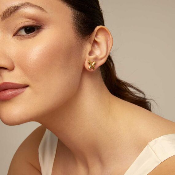 Золотые серьги женские Бабочка UNOde50 Butterfly Effect, изображение 4