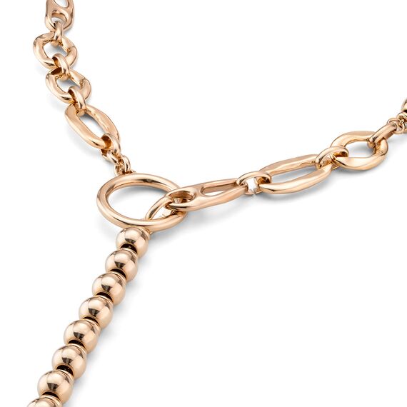 Золотое колье женское с комбинированными звеньями UNOde50 Yolo, изображение 5