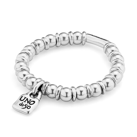 Серебряный браслет из сферических бусин UNOde50 Bohemian, Размер (мм): 165, изображение 2