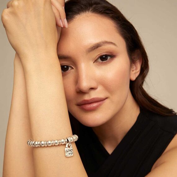 Серебряный браслет из сферических бусин UNOde50 Bohemian, Размер (мм): 165, изображение 4