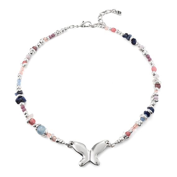 Серебряное колье женское с муранским стеклом Бабочка UNOde50 Metamorphosis, изображение 2