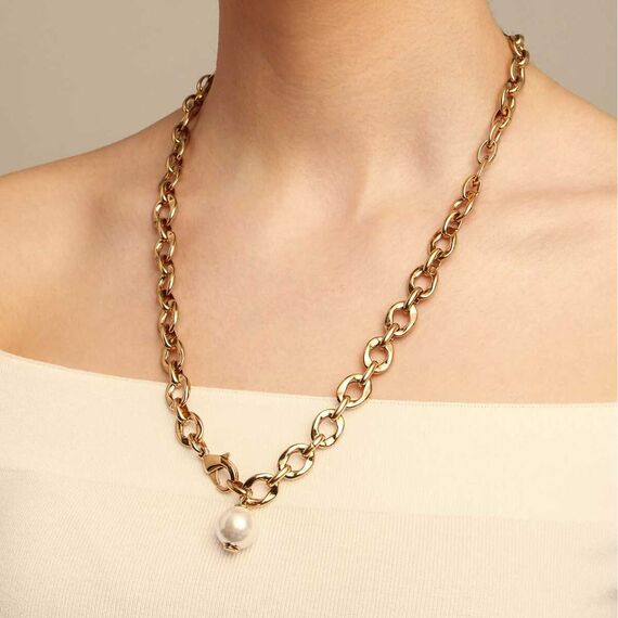 Золотое колье женское с жемчугом UNOde50 Joy of Living, изображение 4