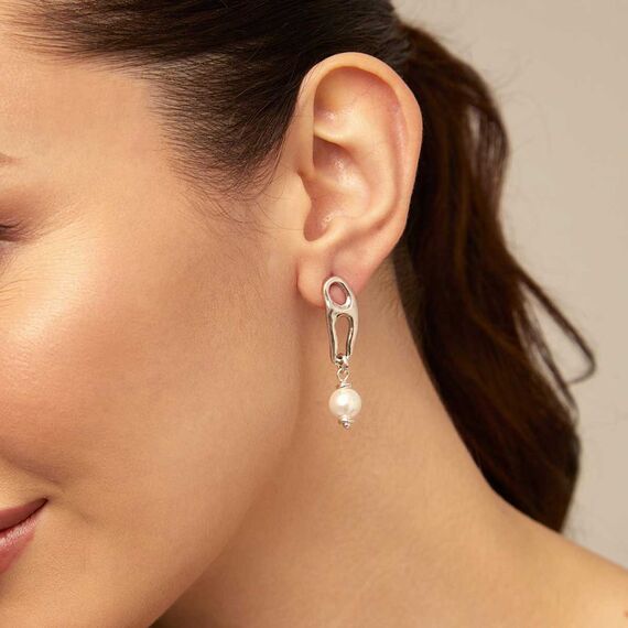 Серебряные серьги женские с жемчугом UNOde50 Pearl & Match, изображение 3
