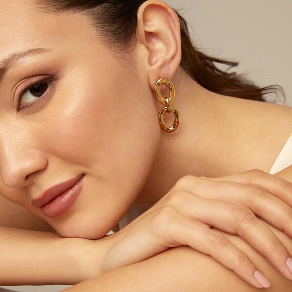 Золотые серьги женские UNOde50 Groovy, изображение 4