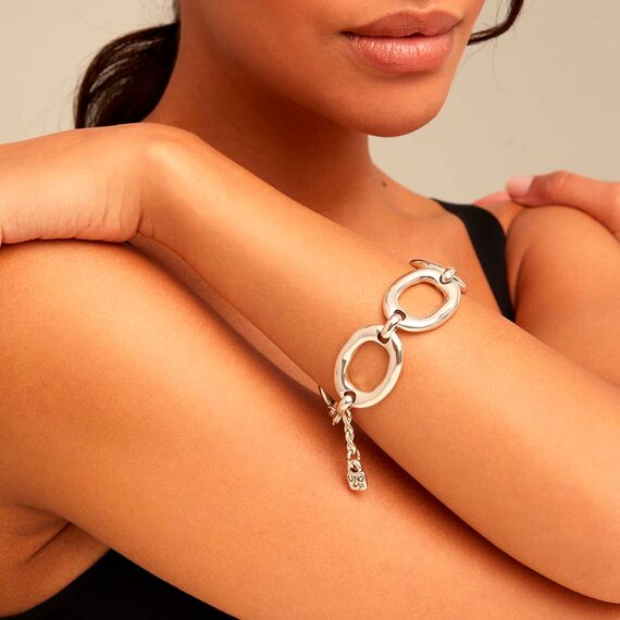 Серебряный браслет женский из крупных звеньев UNOde50 The One, изображение 5