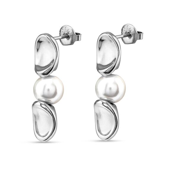 Серебряные серьги женские с жемчугом UNOde50 LEGEND, изображение 2