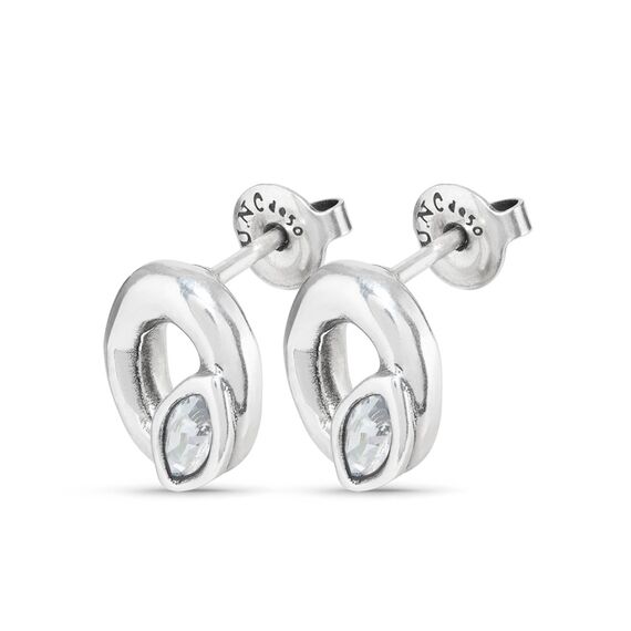 Серебряные серьги женские с кристаллами Сваровски UNOde50 Details, изображение 2