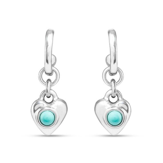 Серебряные серьги женские с муранским стеклом Сердца UNOde50 WORSHIP