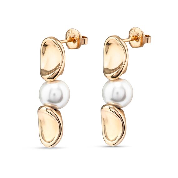 Золотые серьги женские с жемчугом UNOde50 LEGEND, изображение 2