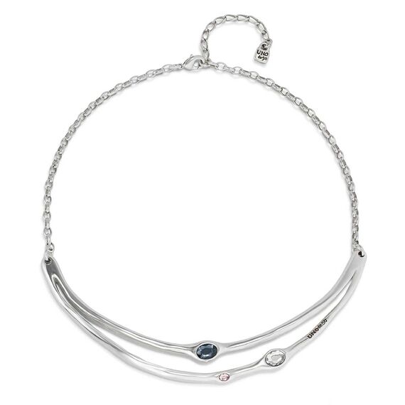Серебряное колье женское с кристаллами Сваровски UNOde50 Sunshine