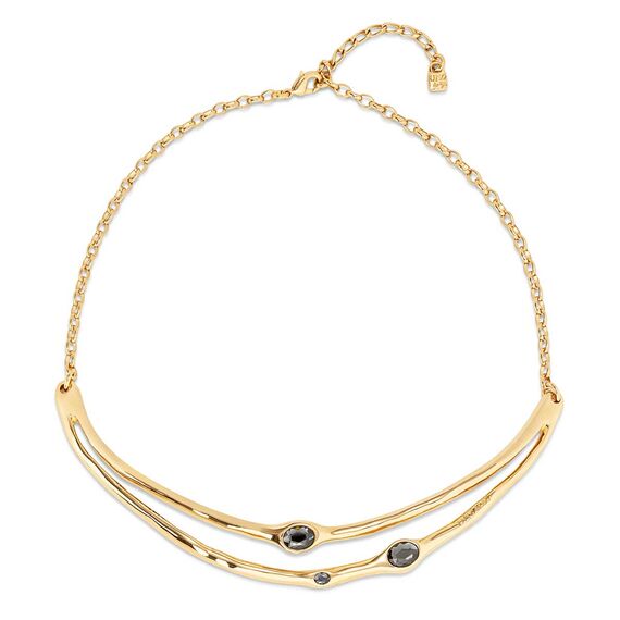 Золотое колье женское с кристаллами Сваровски UNOde50 Sunshine