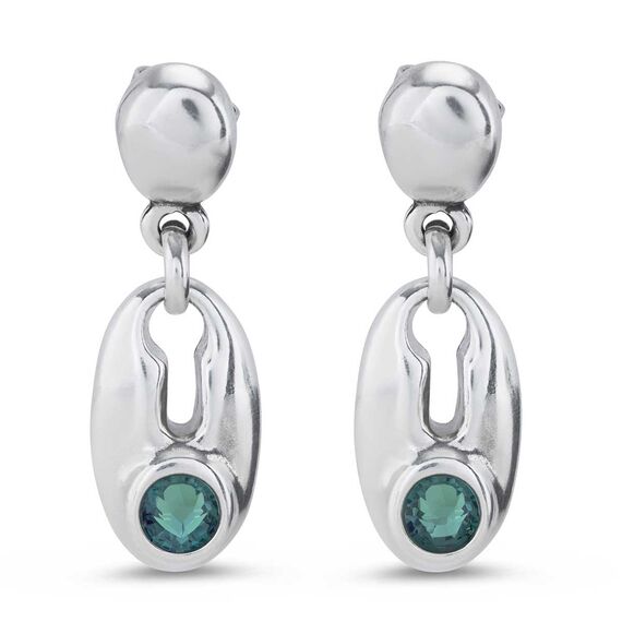 Серебряные серьги женские с кристаллами Сваровски UNOde50 To You