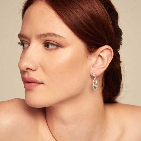 Серебряные серьги женские с кристаллами Сваровски UNOde50 To You, изображение 3