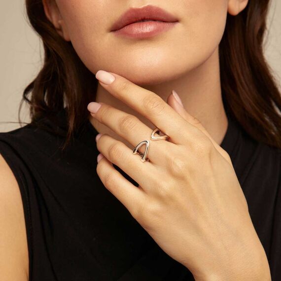 Серебряное кольцо женское открытое UNOde50 Stand out, Размер (мм): 16,3-16,7, изображение 3