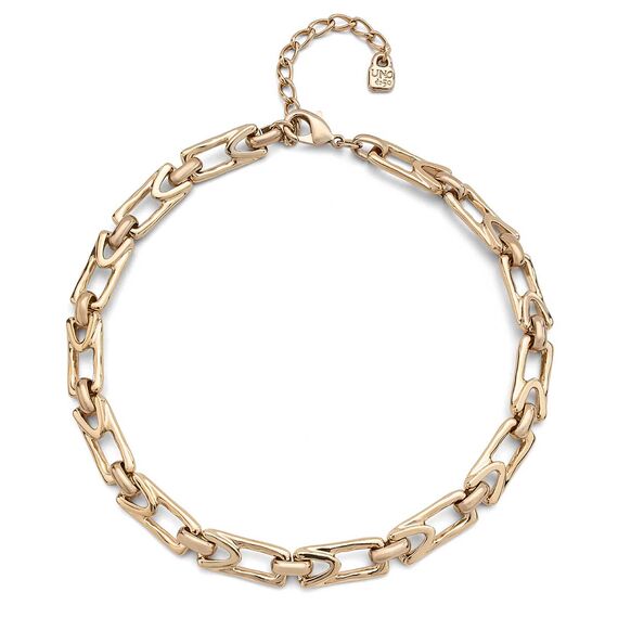 Золотое колье женское с прямоугольными звеньями UNOde50 Splendid