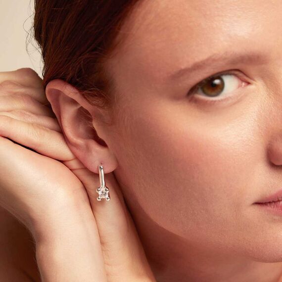 Серебряные серьги женские с цирконием UNOde50 Divine, изображение 4