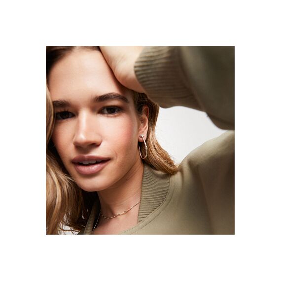 Серебряные серьги женские круглые с топазом UNOde50 Ser Indomable, изображение 4