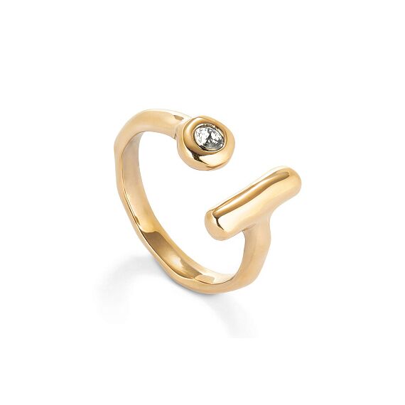 Золотое кольцо женское с топазом UNOde50 Ser Indomable, Размер (мм): 16,3-16,7