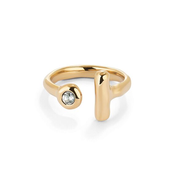 Золотое кольцо женское с топазом UNOde50 Ser Indomable, Размер (мм): 16,3-16,7, изображение 2