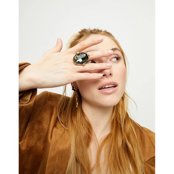 Золотое кольцо женское с кристаллом UNOde50 Ser Deslumbrante, Размер (мм): 16,3-16,7, изображение 4