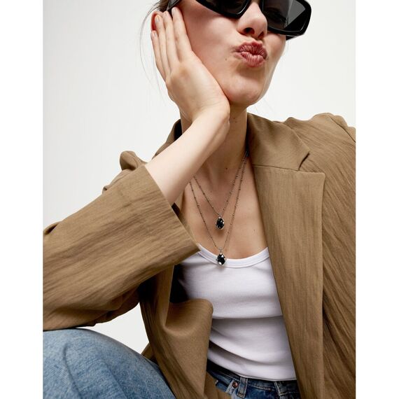 Серебряное колье двойное с кристаллами UNOde50 Ser Deslumbrante, изображение 5