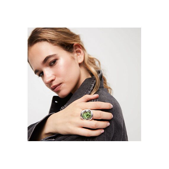 Серебряное кольцо женское с кристаллом Сваровски UNOde50 Ser Valiente, Размер (мм): 16,3-16,7, изображение 3