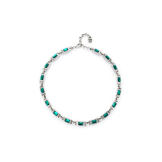 Серебряное ожерелье женское с кристаллами Сваровски UNOde50 Ser Magnetica