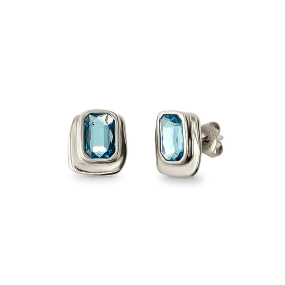 Серебряные серьги женские с кристаллами Сваровски UNOde50 Ser Magnetica