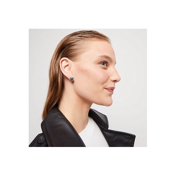 Серебряные серьги женские с кристаллами Сваровски UNOde50 Ser Magnetica, изображение 3