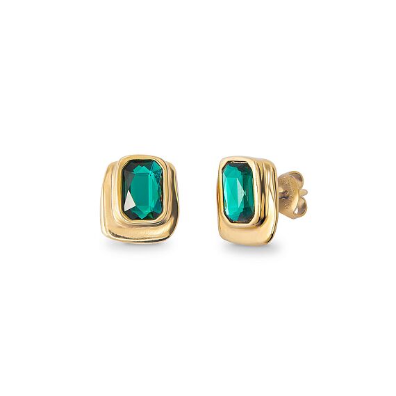 Золотые серьги женские с кристаллами Сваровски UNOde50 Ser Magnetica