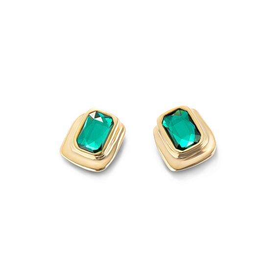 Золотые серьги женские с кристаллами Сваровски UNOde50 Ser Magnetica, изображение 2