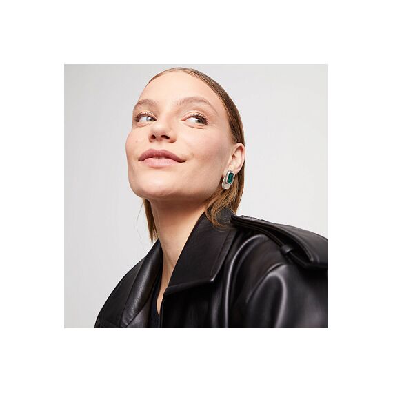 Серебряные серьги женские с кристаллами Сваровски UNOde50 Ser Magnetica, изображение 4