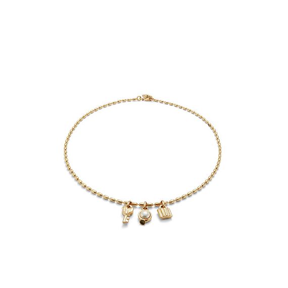 Женское ожерелье золотое цепочка с подвесками и жемчугом UNOde50 Ser Unico, изображение 2