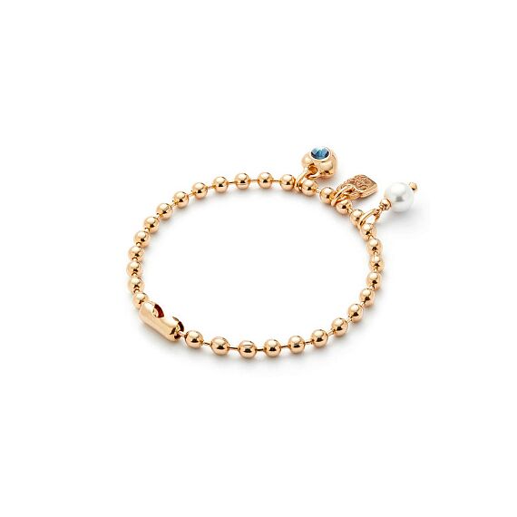 Золотой браслет с кристаллом Сваровски и жемчугом UNOde50 Ser Unico, изображение 2