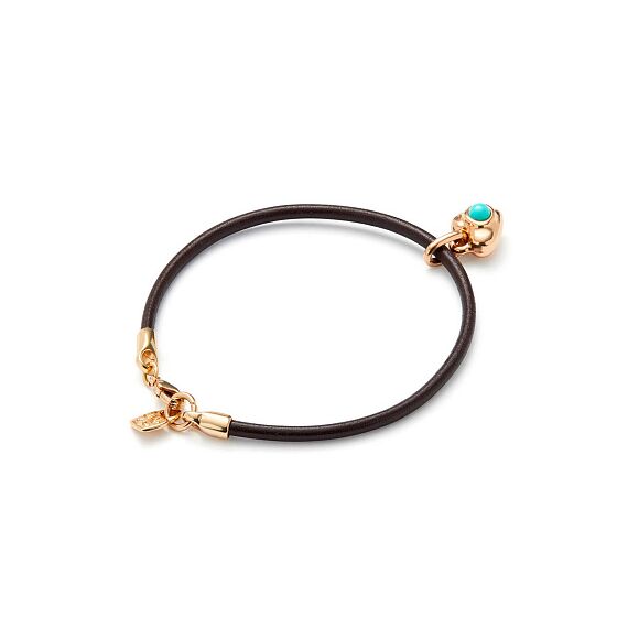 Кожаный браслет с подвеской и бирюзой UNOde50 Ser Unico, изображение 2