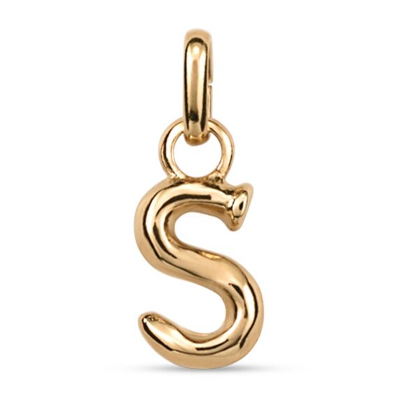 Золотая подвеска Буква S малая UNOde50