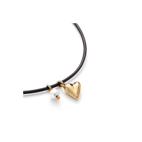 Кожаное ожерелье с золотом и жемчужиной UNOde50 Ser Unico, изображение 3