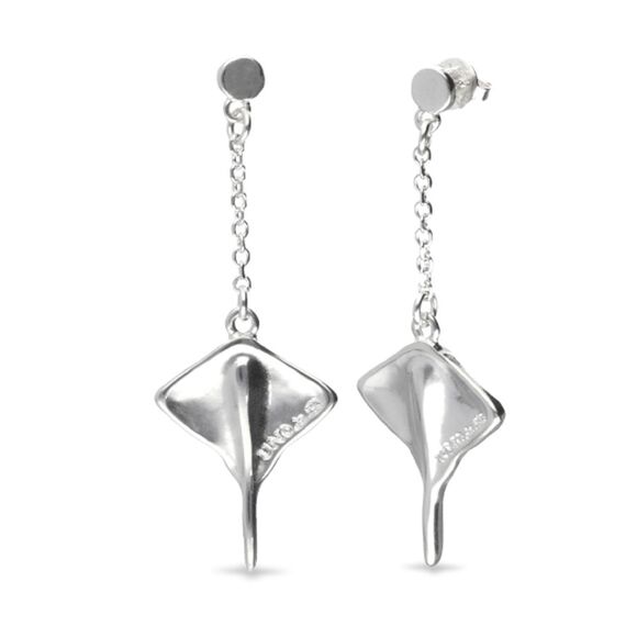 Серебряные серьги женские со скатом UNOde50 Ser Majestuosa, изображение 2