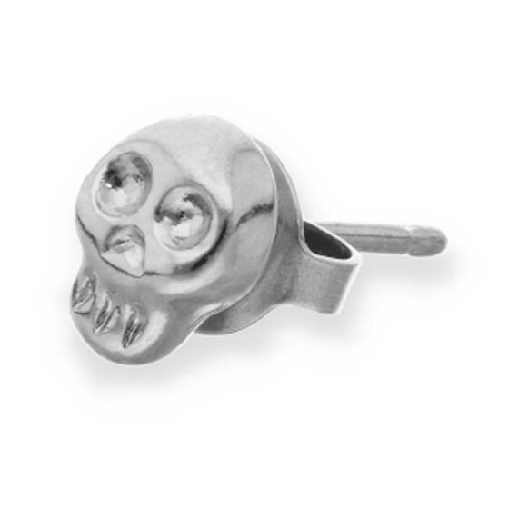 Серебряная моносерьга Череп UNOde50 Ser Imparable, изображение 2