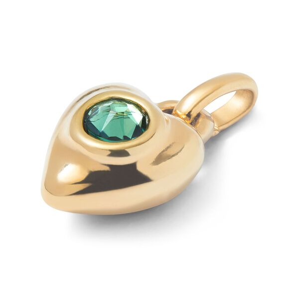 Золотая подвеска с кристаллом Сваровски Сердце UNOde50 Hazte Uno, изображение 2